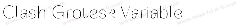 Clash Grotesk Variable字体转换